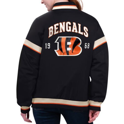 Cincinnati Bengals Tournament Black Varsity Jacket - Image 2