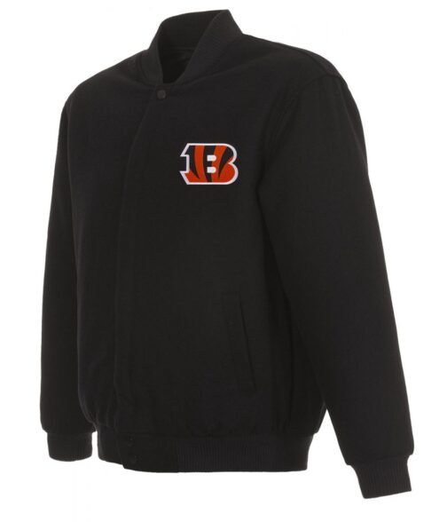 Varsity Cincinnati Bengals Black Wool Jacket