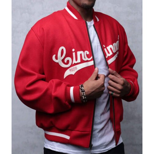 Varsity 1969 Cincinnati Reds Red Jacket - Image 4