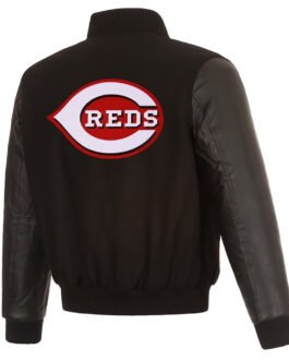Cincinnati Reds Black Varsity Jacket