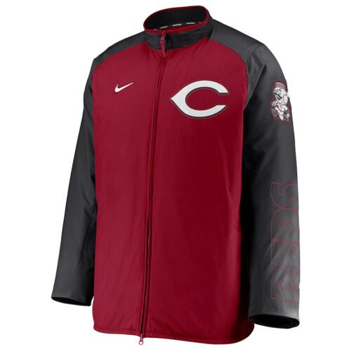 Dugout Performance Cincinnati Reds Red and Black Jacket
