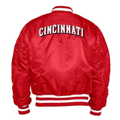 Cincinnati Reds MA-1 Red Bomber Jacket - Image 2