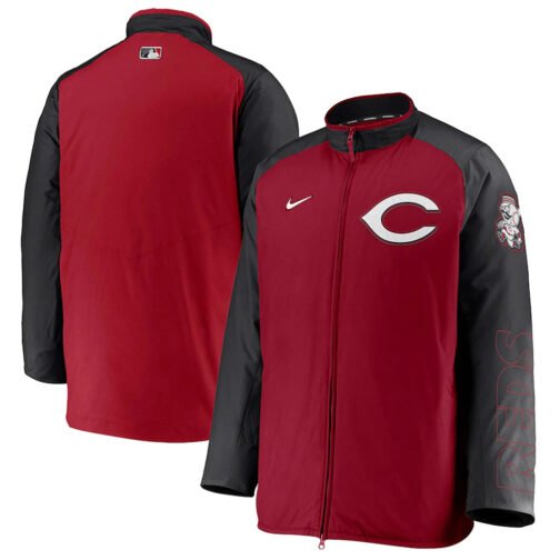 Dugout Performance Cincinnati Reds Red and Black Jacket - Image 3