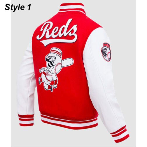 Cincinnati Reds Retro Classic Rib Varsity Jacket - Image 7