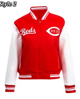 Retro Classic Rib Cincinnati Reds Varsity Jacket