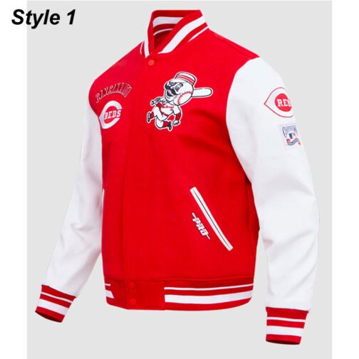 Cincinnati Reds Retro Classic Rib Varsity Jacket - Image 5
