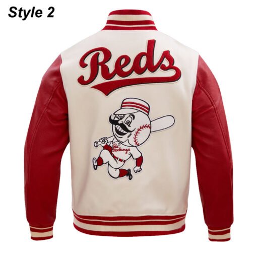 Cincinnati Reds Retro Classic Rib Varsity Jacket - Image 4
