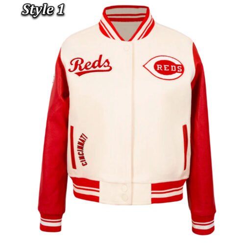 Retro Classic Rib Cincinnati Reds Varsity Jacket
