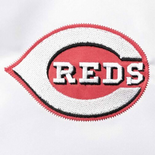 White/Black Cincinnati Reds Satin Jacket - Image 4