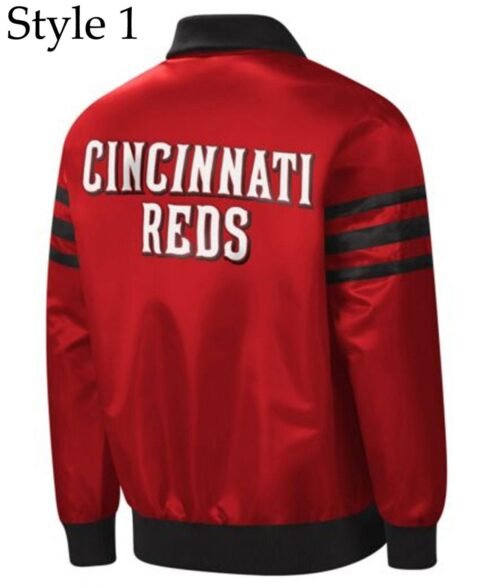 Cincinnati Reds The Captain II Varsity Satin Jacket - Image 5