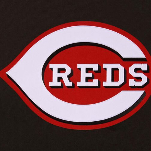 Cincinnati Reds Black and White Varsity Jacket - Image 4