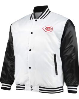 White/Black Cincinnati Reds Satin Jacket
