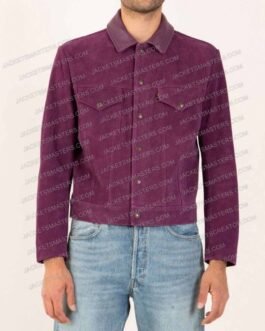 Claim to Fame Frankie Jonas Purple Suede Jacket