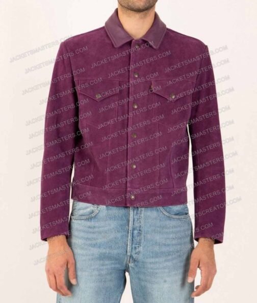 Claim to Fame Frankie Jonas Purple Suede Jacket