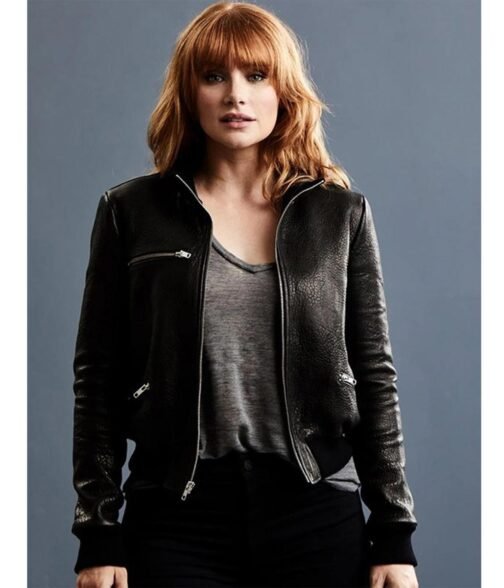 Jurassic World Bryce Dallas Howard Black Leather Jacket - Image 2