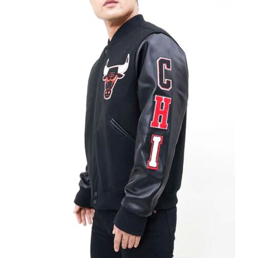 Classic Chicago Bulls Varsity Wool/Leather Jacket - Image 19