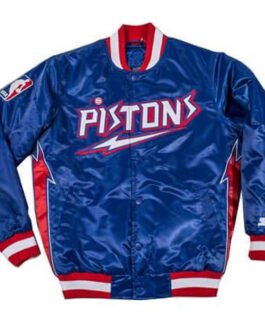 Detroit Pistons Classic Varsity Satin Jacket
