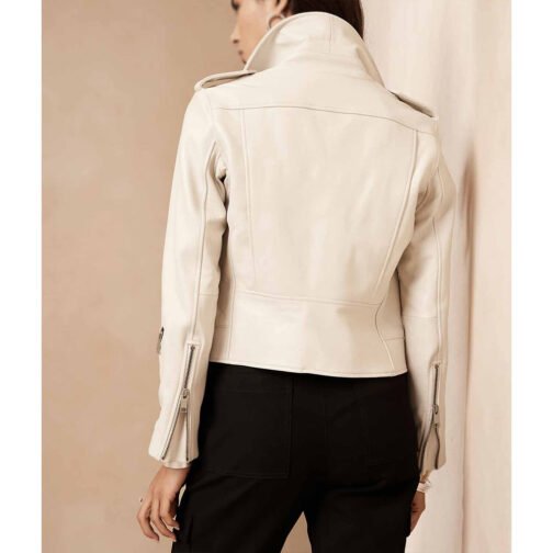 Women’s Classic Essential Leather Jacket - Image 6
