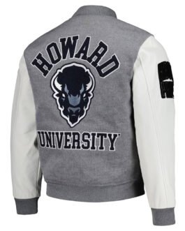 Classic Howard Bison Gray Varsity Jacket
