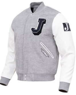 Classic Jackson State Tigers Varsity Gray and White Jacket