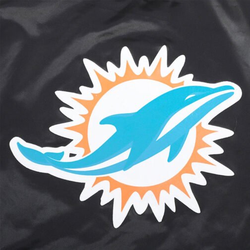 Classic Miami Dolphins Black Satin Jacket - Image 7