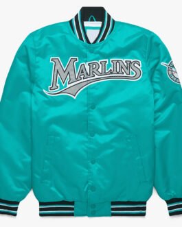 Miami Marlins Classic Teal Satin Jacket