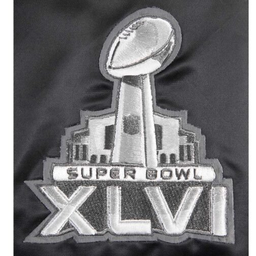 Classic New York Giants Black Satin Jacket - Image 8