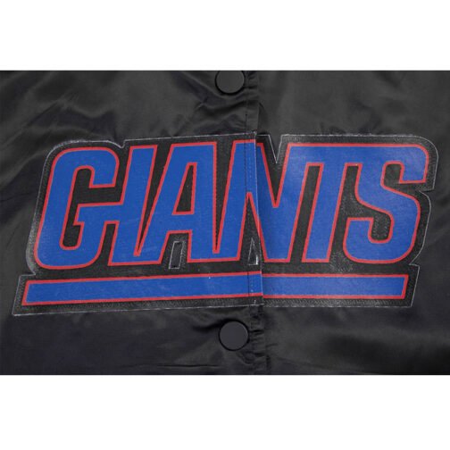 Classic New York Giants Black Satin Jacket - Image 7