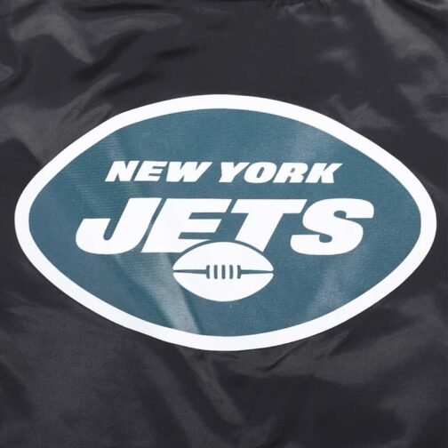 Classic New York Jets Black Satin Jacket - Image 5