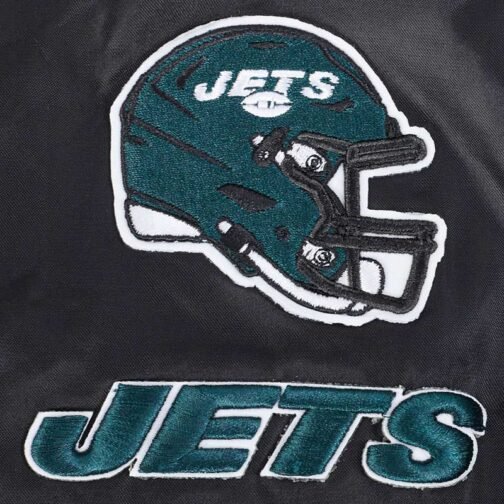 Classic New York Jets Black Satin Jacket - Image 8