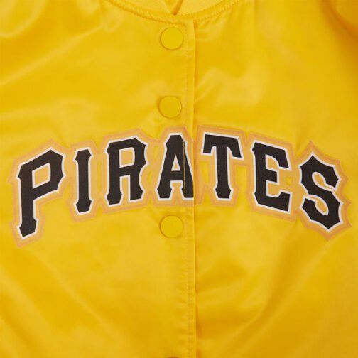 Classic Pittsburgh Pirates Yellow Satin Jacket - Image 6
