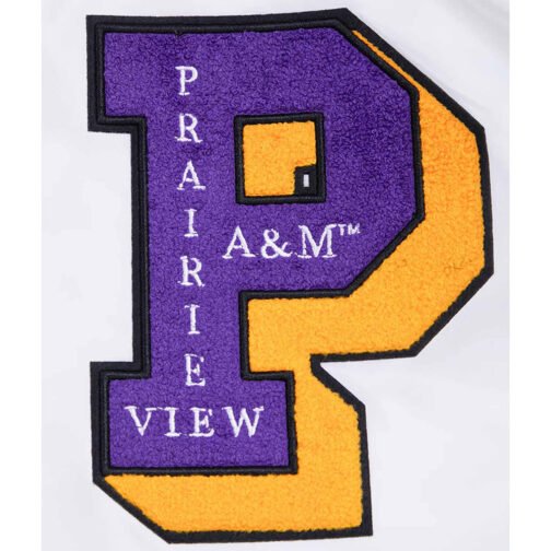 Prairie View A&M University Classic White Satin Jacket - Image 5