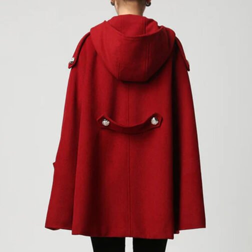 Women’s Classic Wool Hooded Cape - Image 3