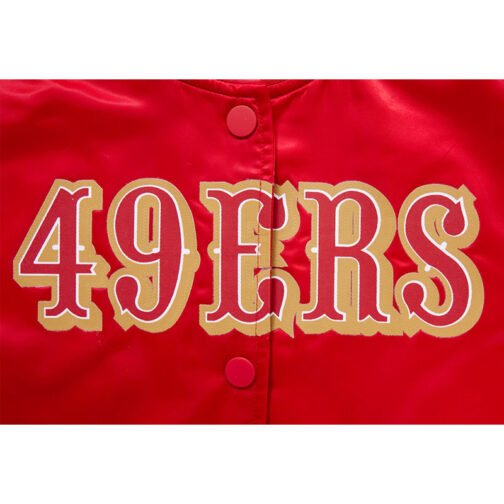 Classic San Francisco 49ers Red Satin Jacket - Image 9