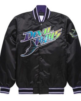 Tampa Bay Rays Classic Black Satin Jacket