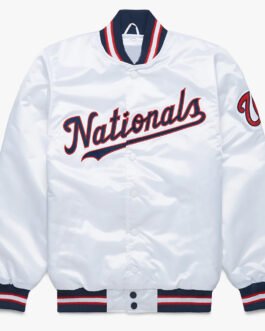 Washington Nationals Classic White Satin Jacket