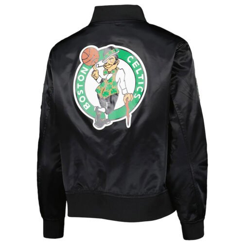 Classics Boston Celtics Black Satin Jacket - Image 2