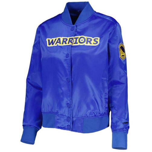 Classics Golden State Warriors Royal Satin Jacket