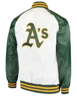 Clean-Up Hitter Oakland Athletics White and Green Jacket