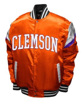 Clemson Tigers Power Orange Satin Jacket