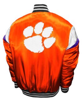 Clemson Tigers Power Orange Satin Jacket