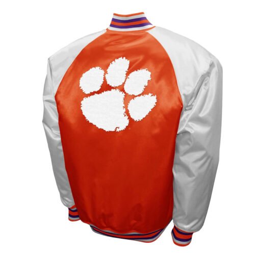 Clemson Tigers The Game Orange Satin Jacket - Image 2