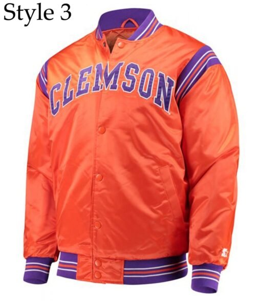 Tigers The Legend Clemson Bomber Satin Jacket - Image 3
