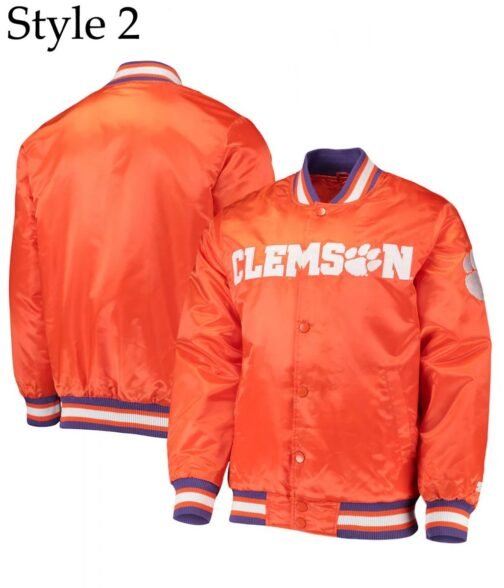 Tigers The Legend Clemson Bomber Satin Jacket - Image 8