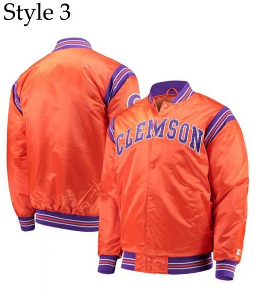 Tigers The Legend Clemson Bomber Satin Jacket - Image 9