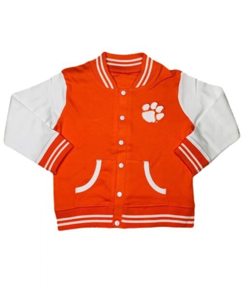 Clemson Orange and White Letterman Jacket - Image 2