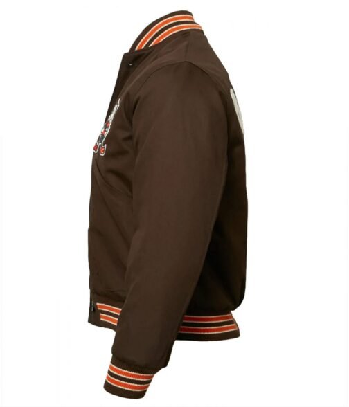 1950 Cleveland Browns Satin Brown Jacket - Image 3