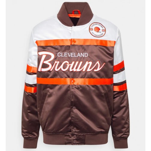 Cleveland Browns 75th Anniversary Brown Satin Jacket