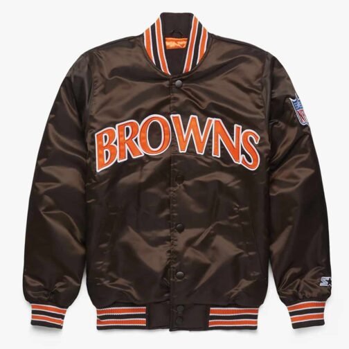 90’s Cleveland Browns Bomber Satin Jacket - Image 2