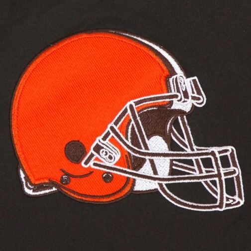 Cleveland Browns Varsity Black and White Jacket - Image 3